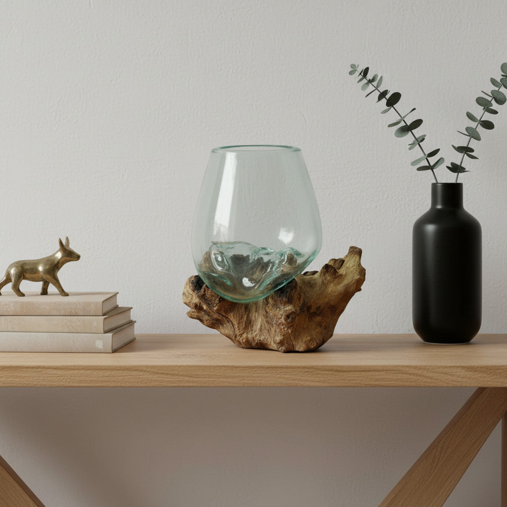 Organic Driftwood Glass Decorative
