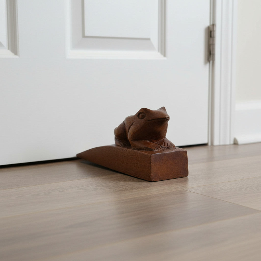 Rainforest Frog Wooden Doorstop