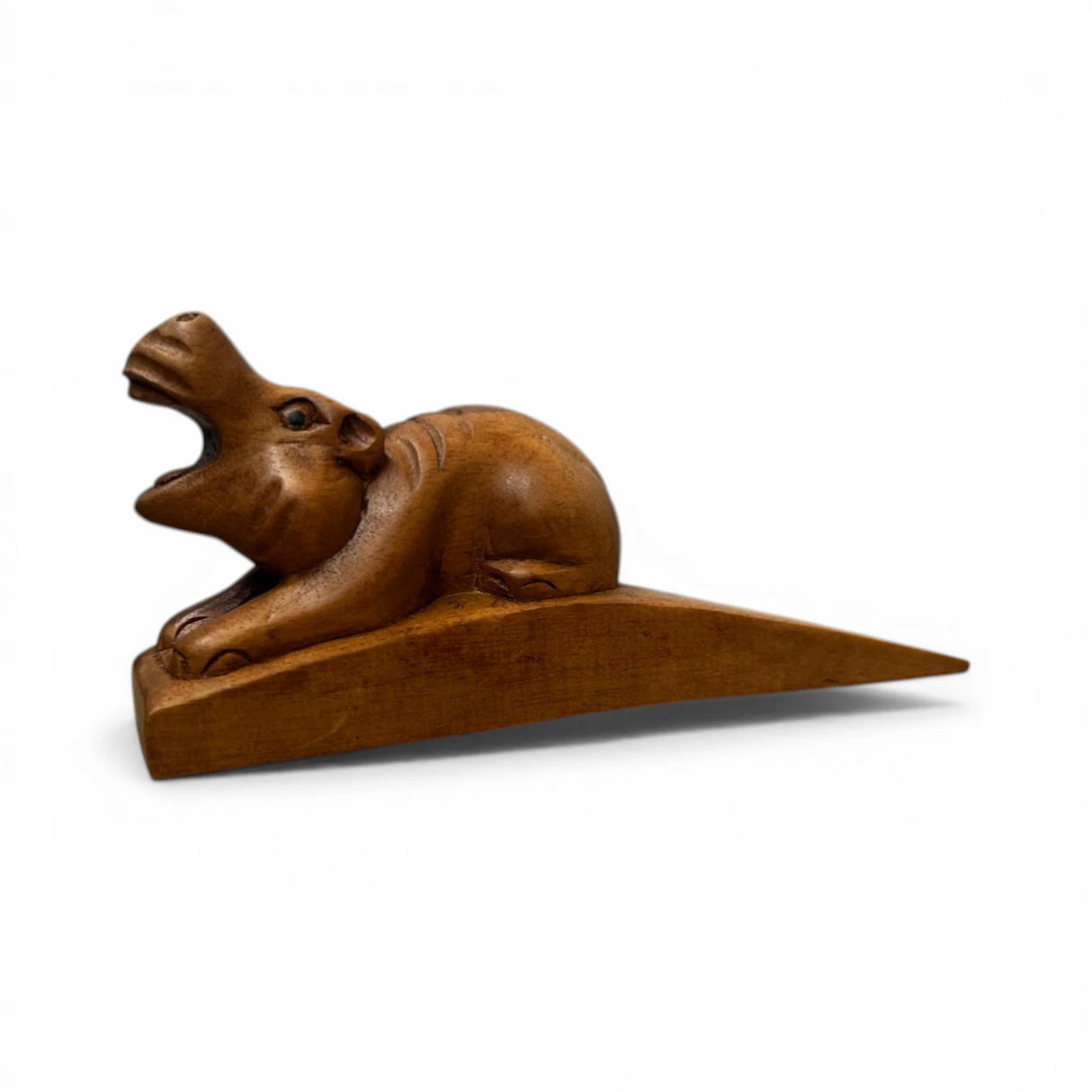 Savannah Hippo Wooden Doorstop