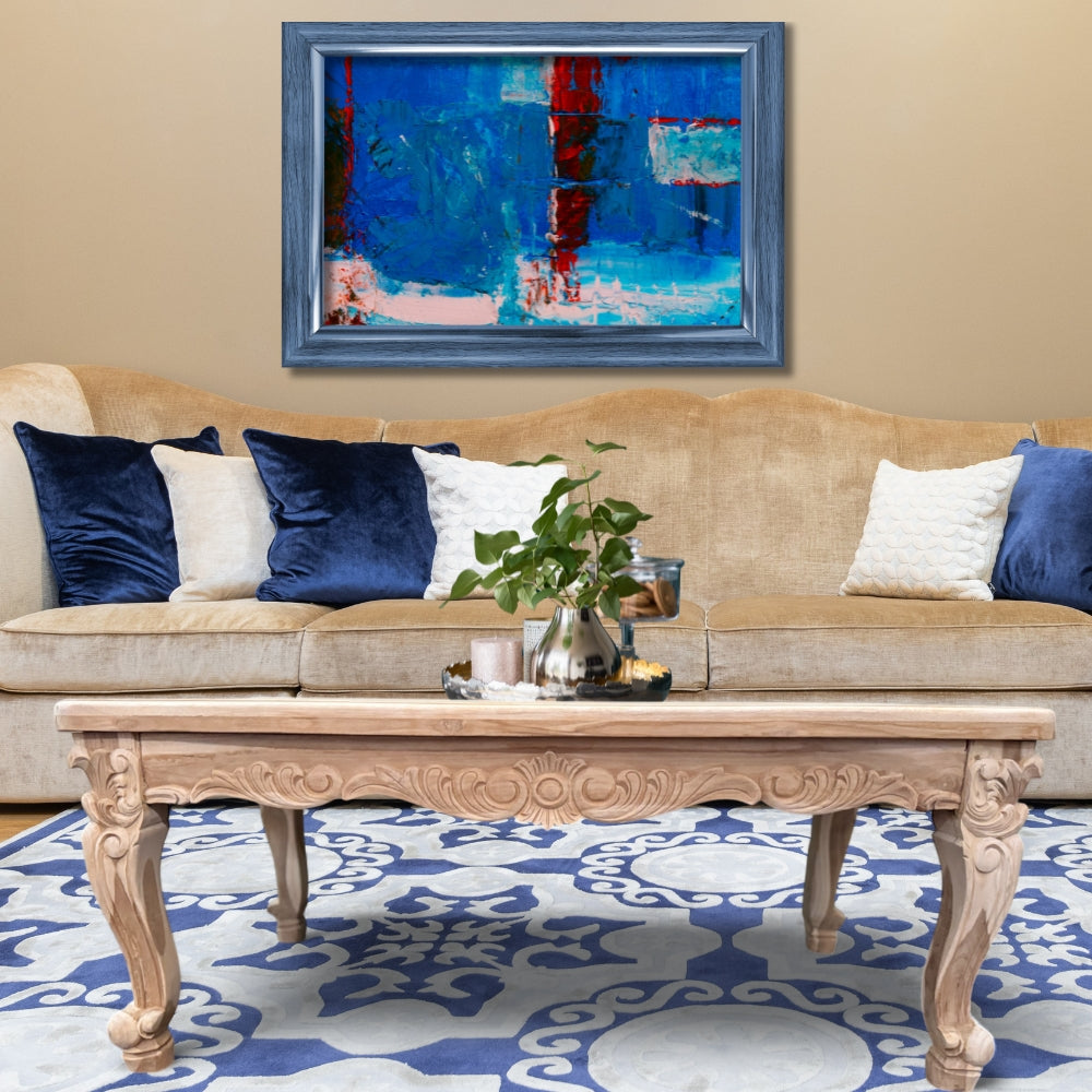 Coffee Table SHR | Natural wood finish with engraved feet and sides