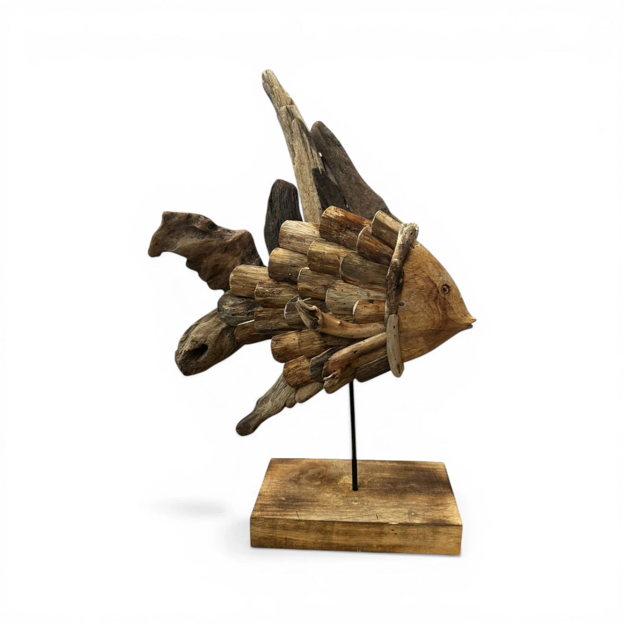 Ocean Driftwood Fish Sculpture