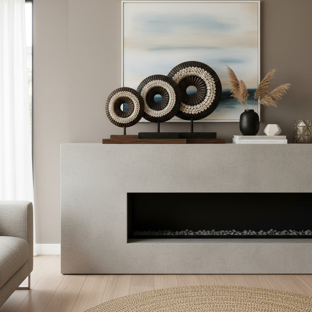 Cowrie Shell Circle Décor Set