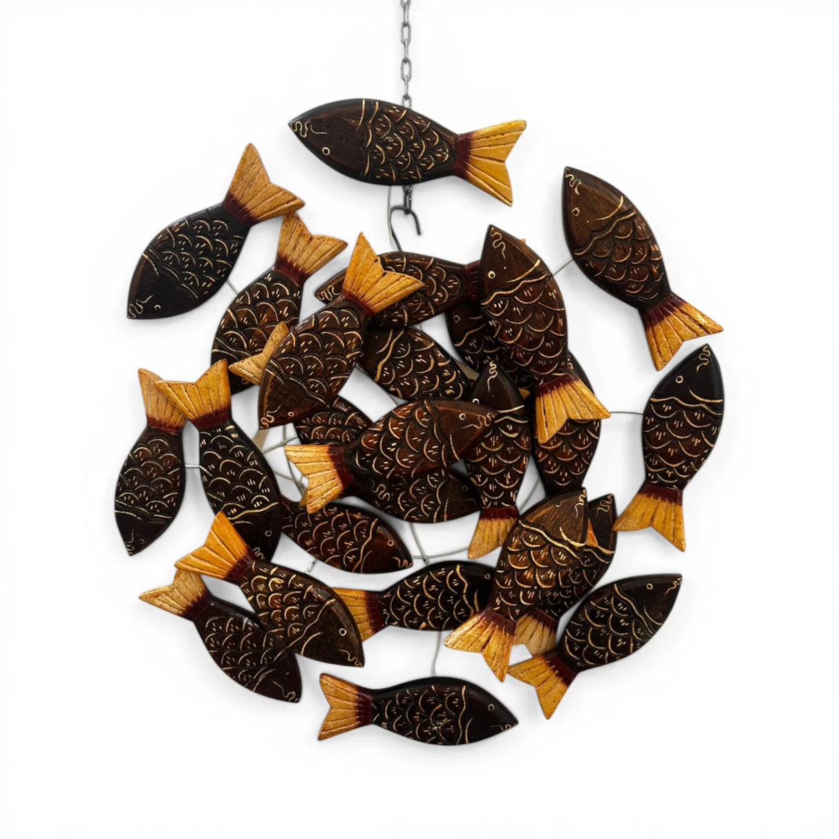 Handcrafted Wooden Fish Wall Art