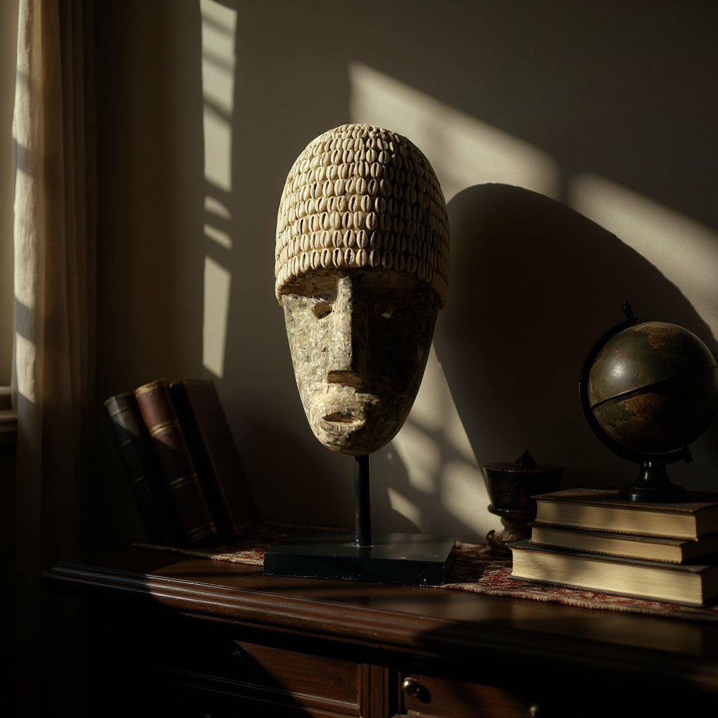 Shell Head Ornament | Wood Washed