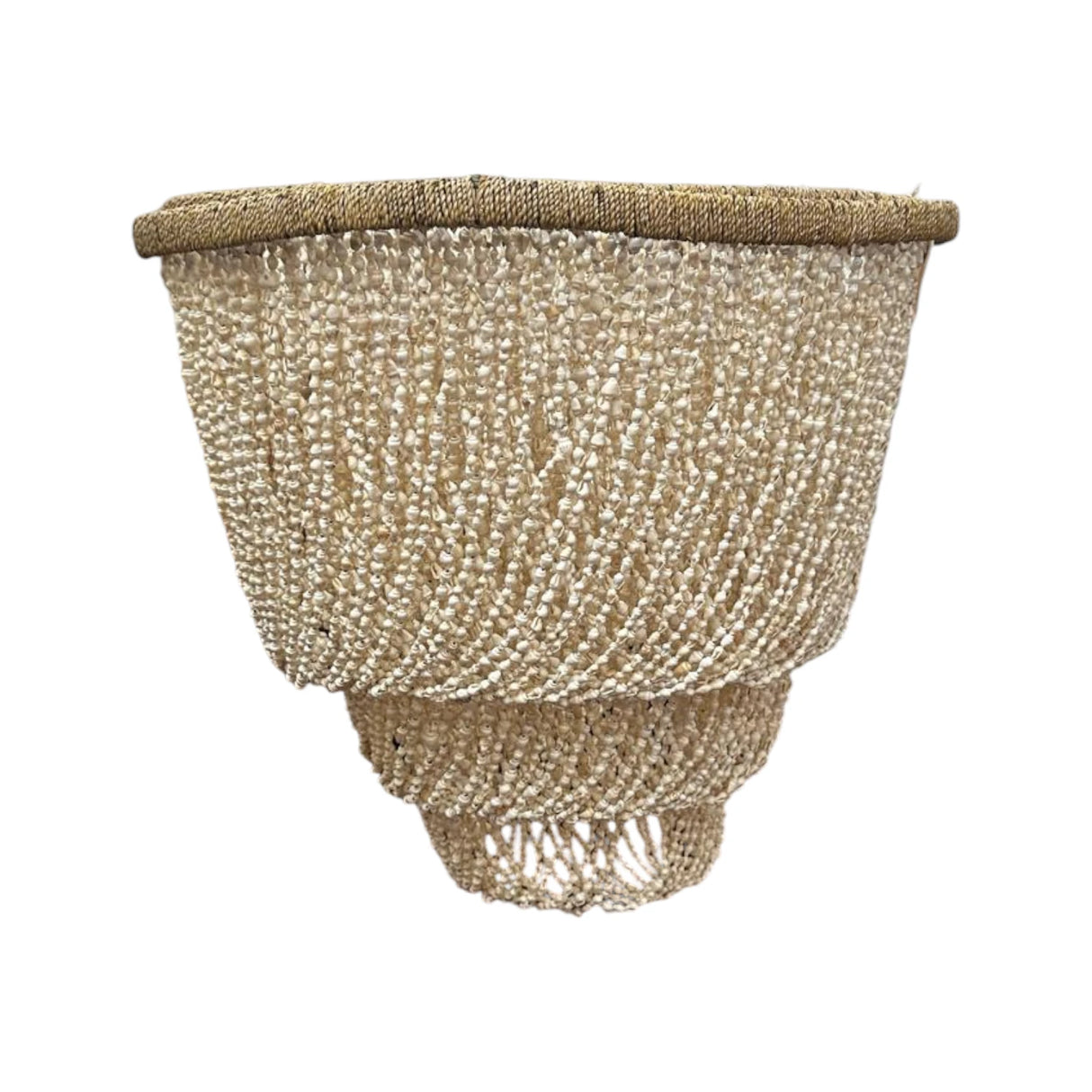 Cascading Coastal Beaded Pendant Light