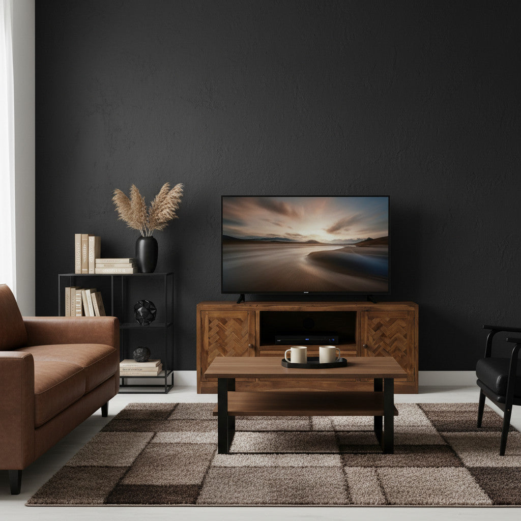 TV Mini Buffet Stand | Light Brown