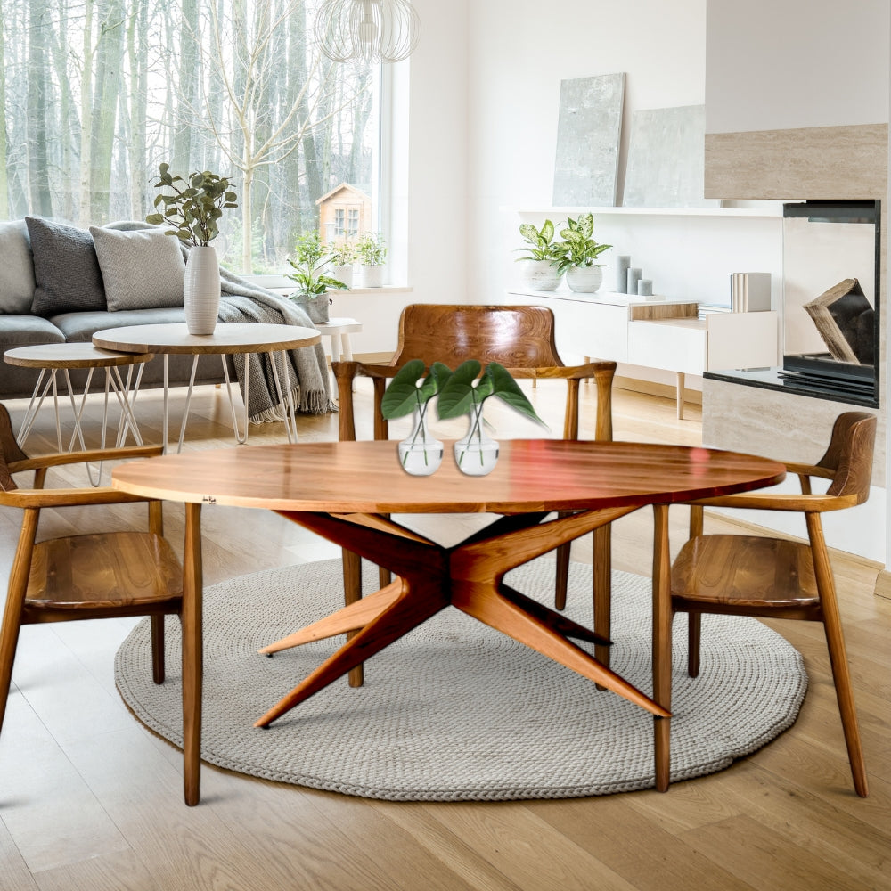 Wooden Chair Round Seat | Natural