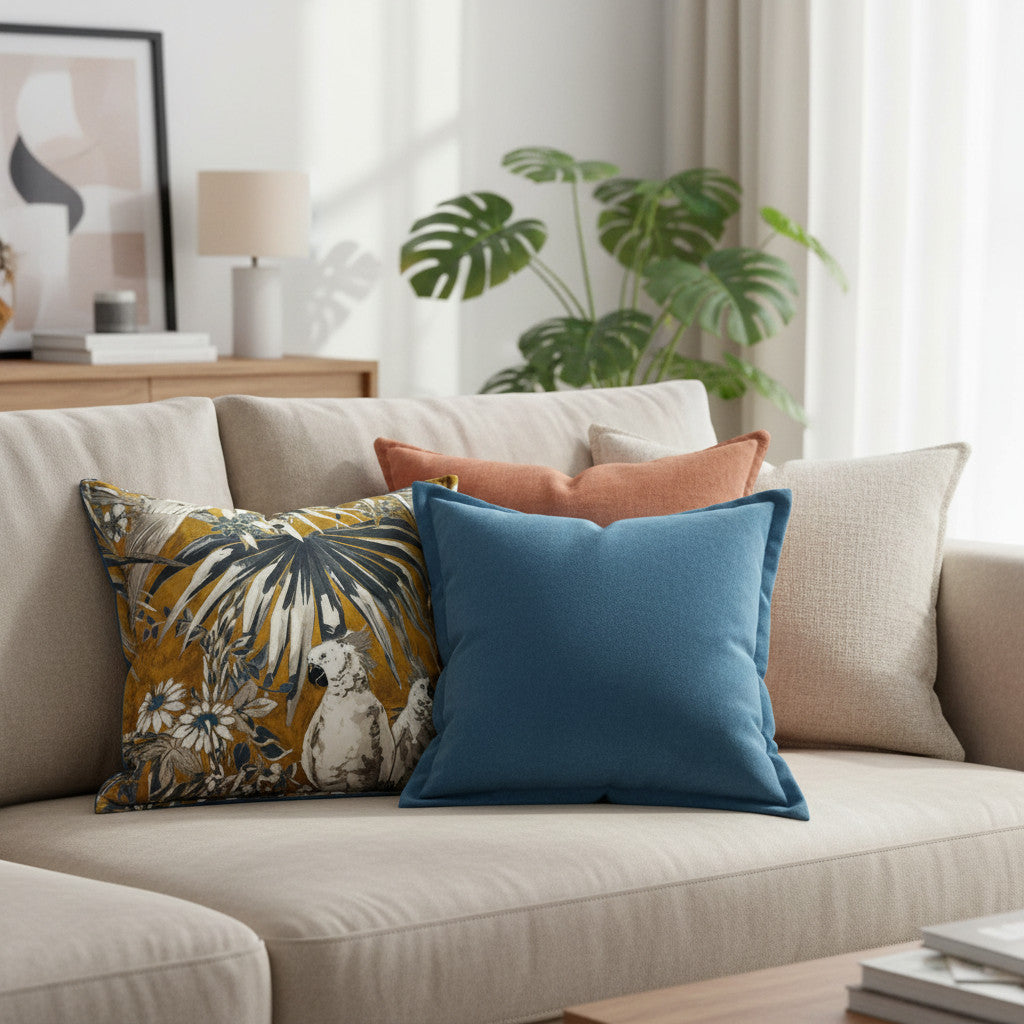 Scatter Cushion | Floral Bird Print | House Range