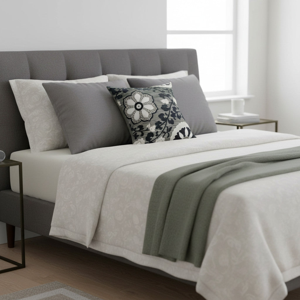 Scatter Cushion | Black Flower Mushroom | House Range