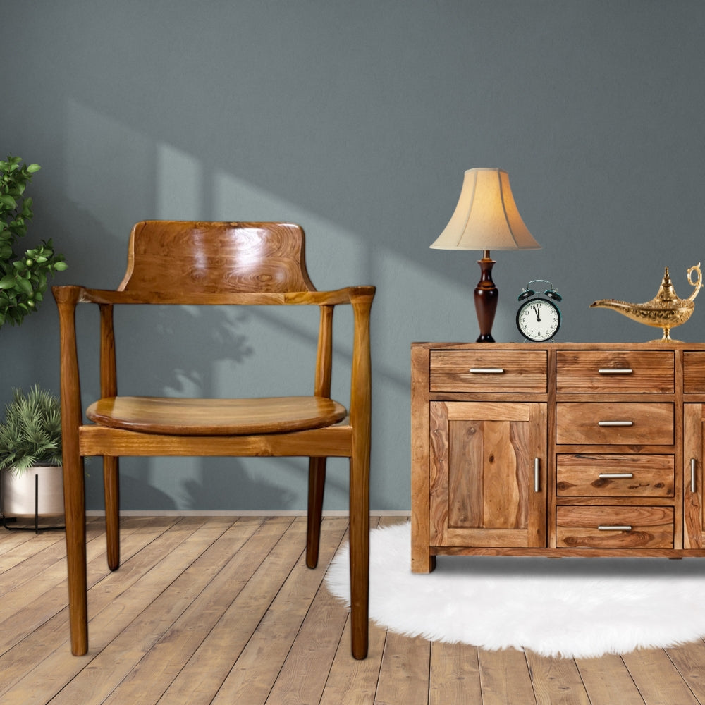 Wooden Chair Round Seat | Natural