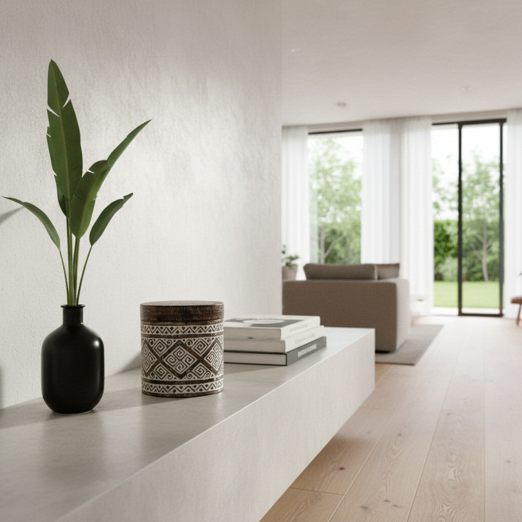 Wooden Pot | Greek Pattern Flat Lid