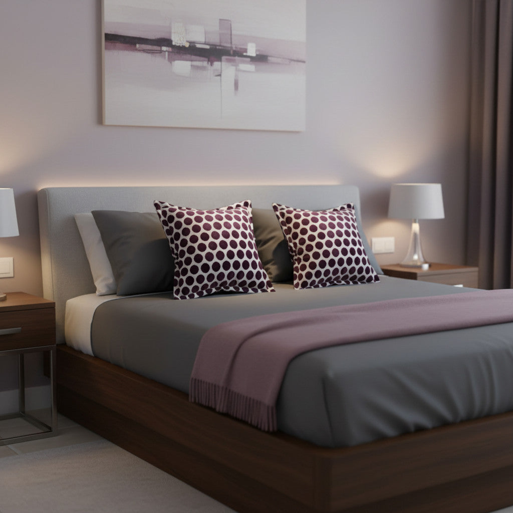 Scatter Cushion | Purple Round Dot | House Range