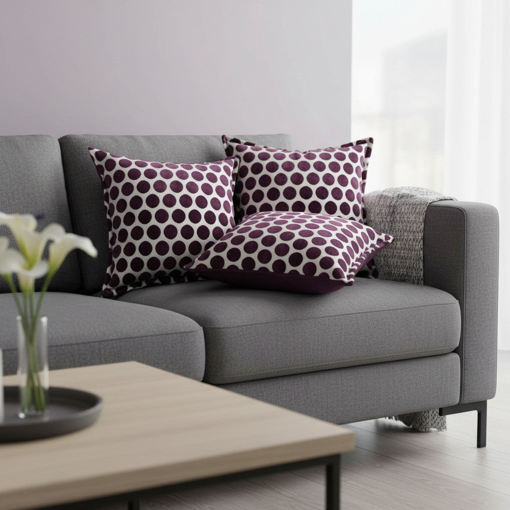 Scatter Cushion | Purple Round Dot | House Range