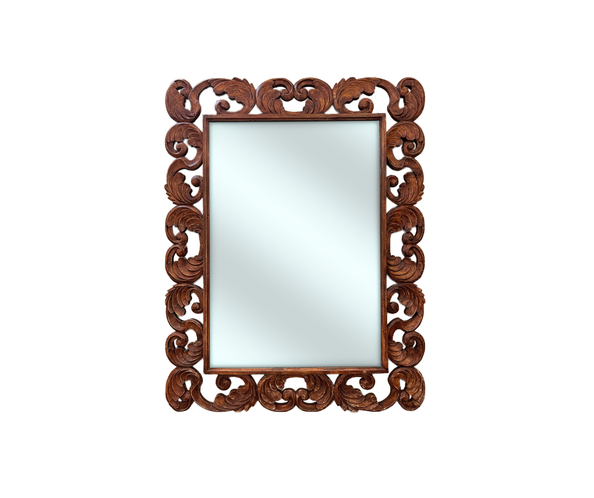 France Classic Mirror 180x140 | Brown, Bone