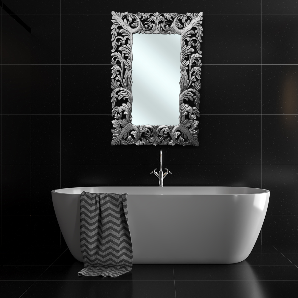 Mirror Deco No List Frame 150x100 | Silver Large Wall Mirror