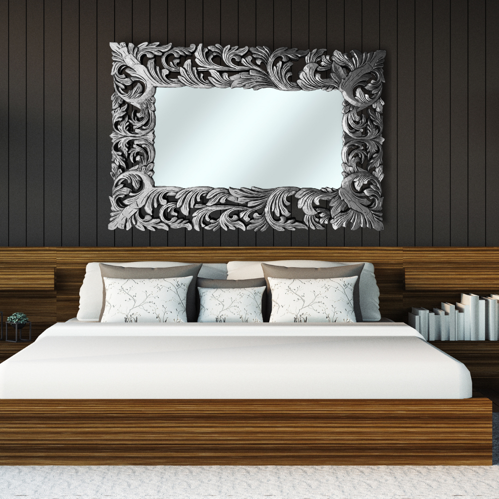 Mirror Deco No List Frame 150x100 | Silver Large Wall Mirror