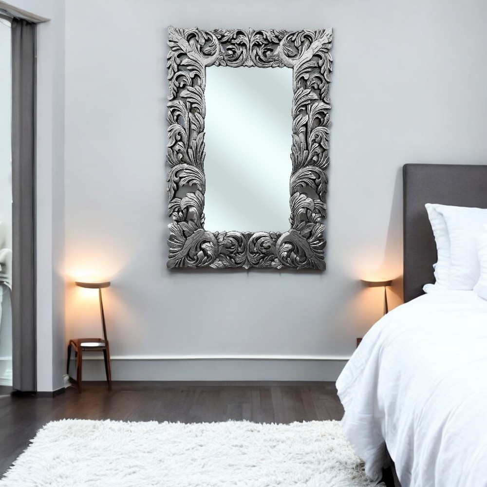 Mirror Deco No List Frame 150x100 | Silver Large Wall Mirror