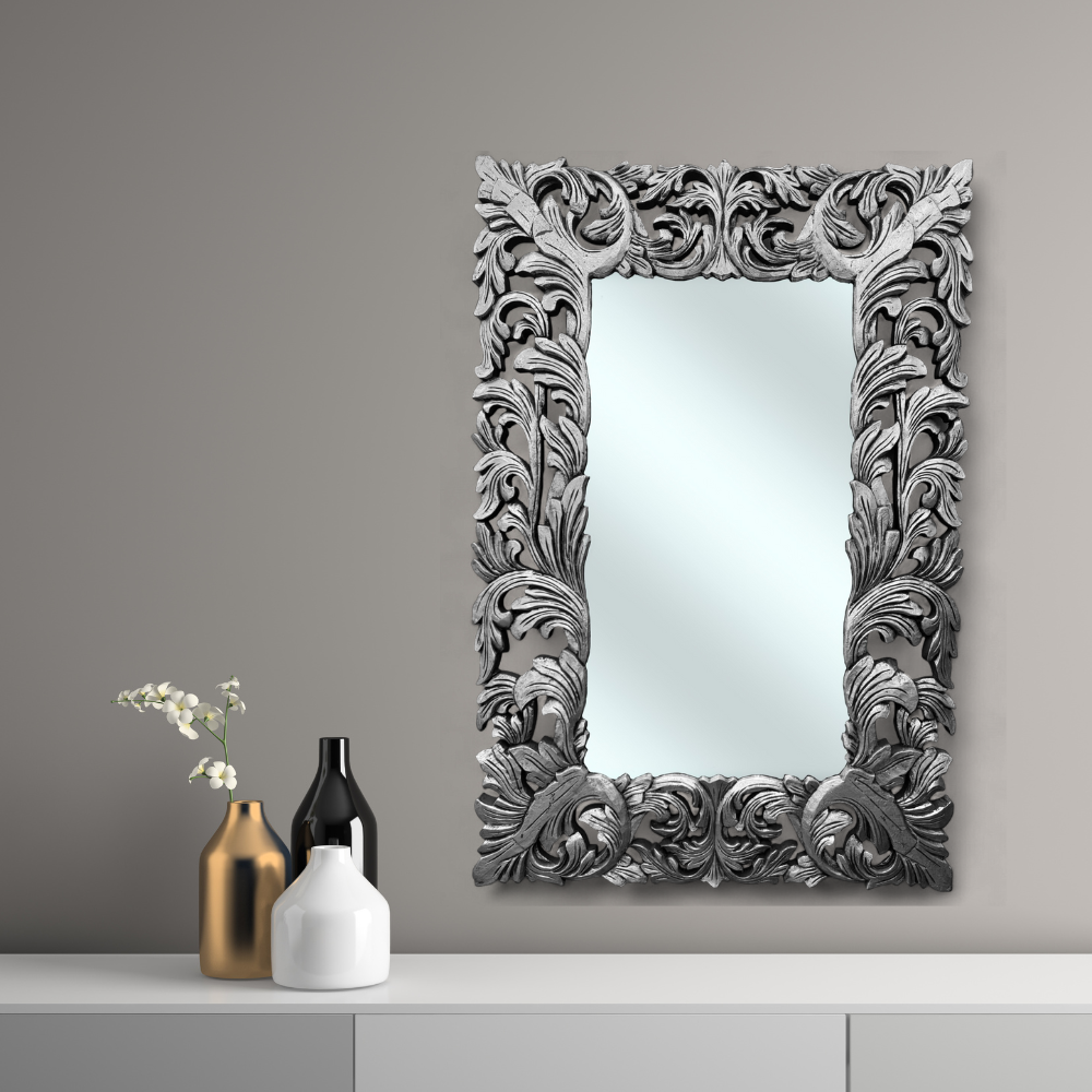 Mirror Deco No List Frame 150x100 | Silver Large Wall Mirror