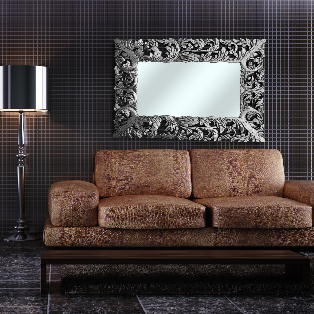 Mirror Deco No List Frame 150x100 | Silver Large Wall Mirror