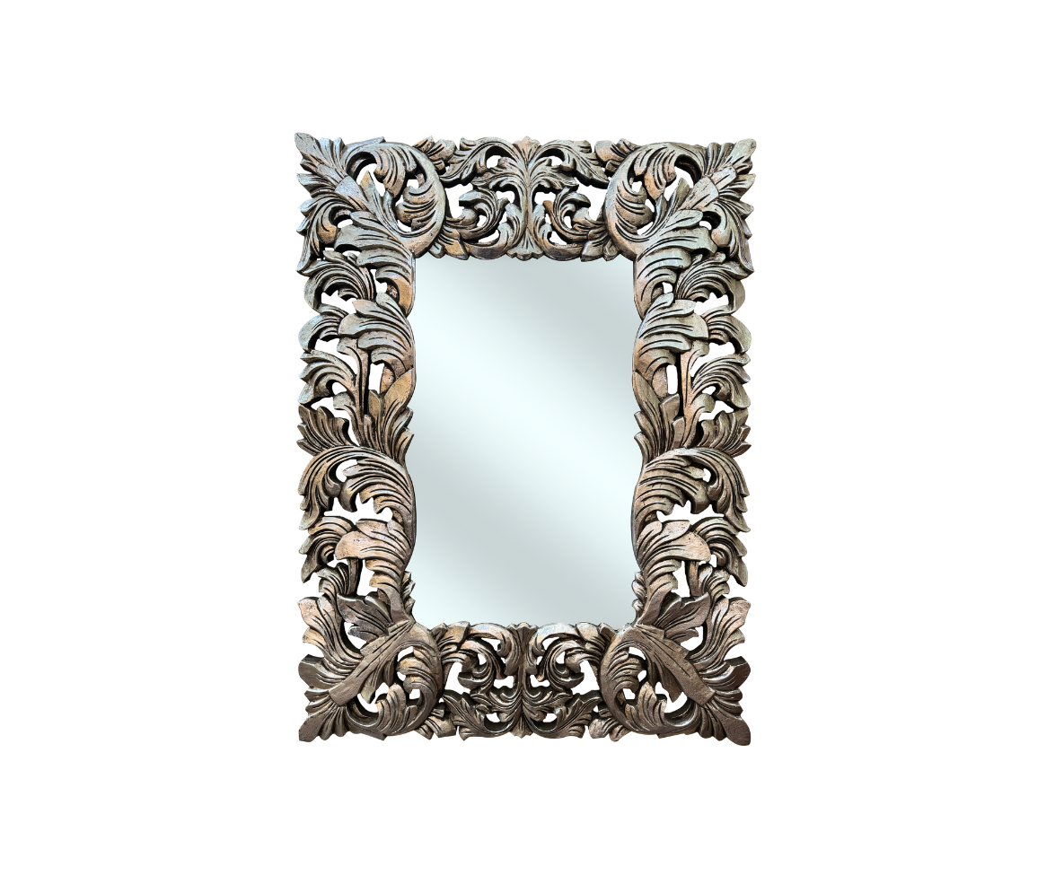 Mirror Deco No List Frame 120x90 | Silver Large Hanging Wall Mirror