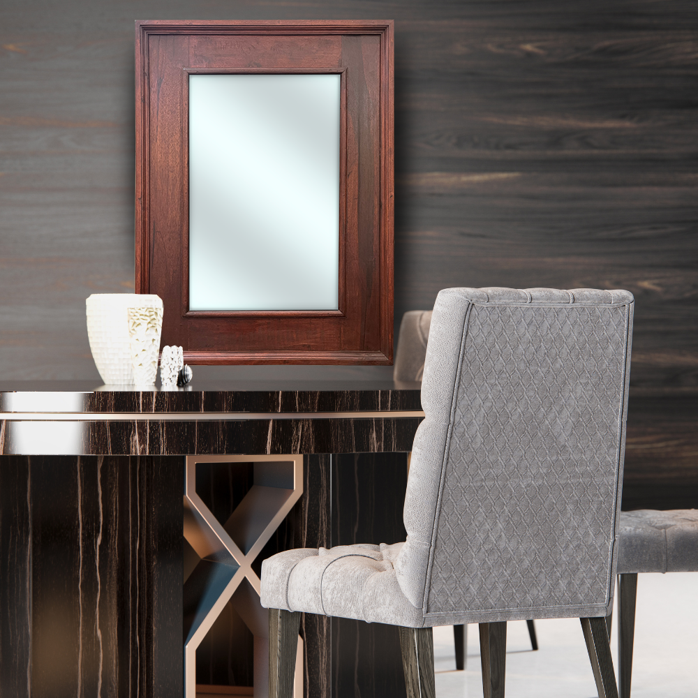 Barbie Floor Mirror 120x90cm | Brown Ornately Decorated Frame