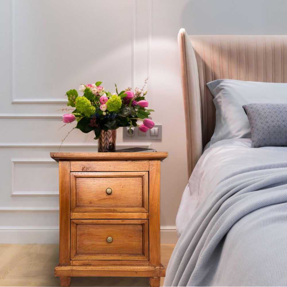 Bedside Table With Drawer | Light