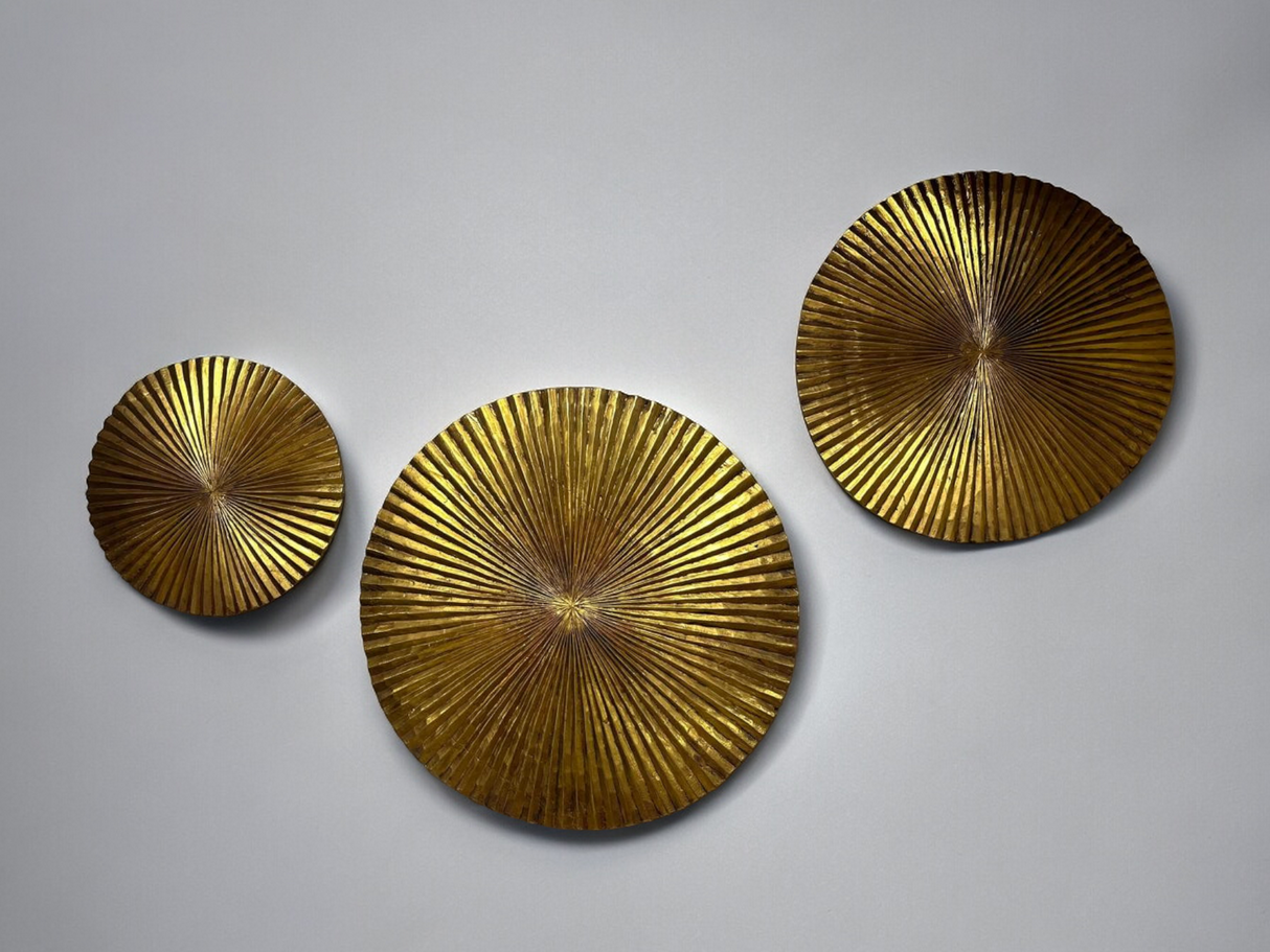 Wall Decoration | Payung Bali, Set of 3, Gold