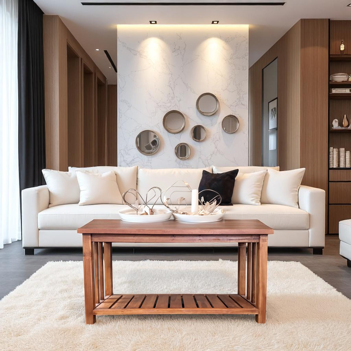 England Coffee Table | 1,2m Natural Teak Wood