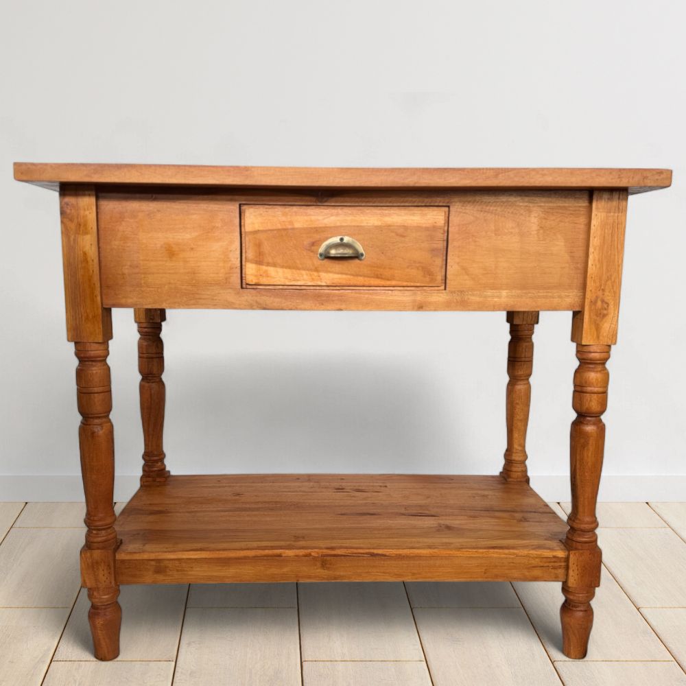 Simple Bedside Table | Light Wood Finish