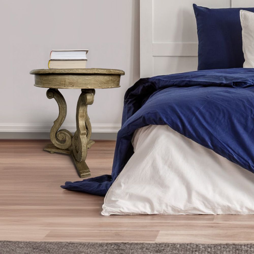 Florence Round Coffee Table 60cm | Aged Brown