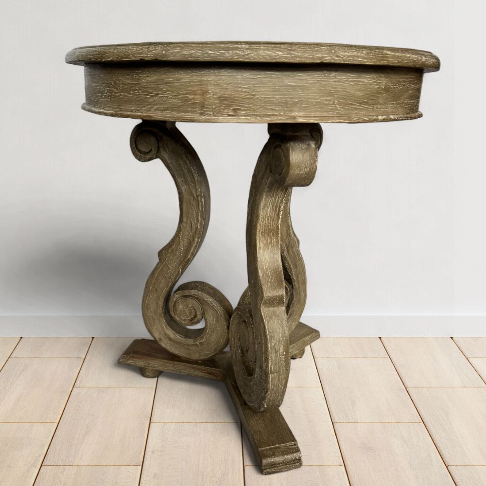 Florence Round Coffee Table 60cm | Aged Brown