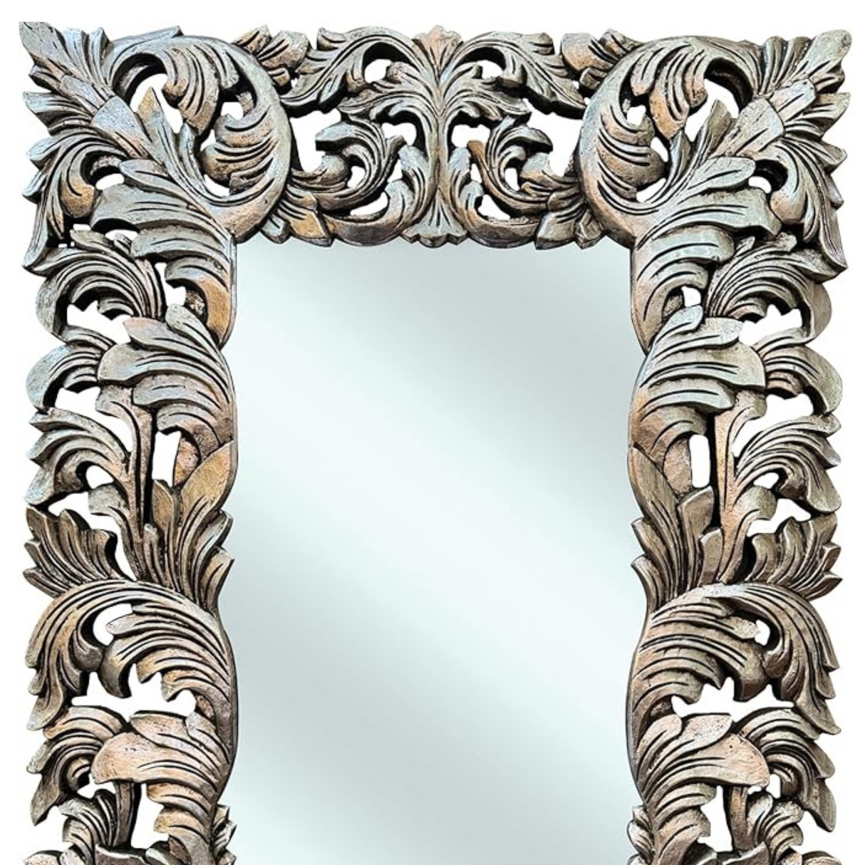 Mirror Deco No List Frame 120x90 | Silver Large Hanging Wall Mirror