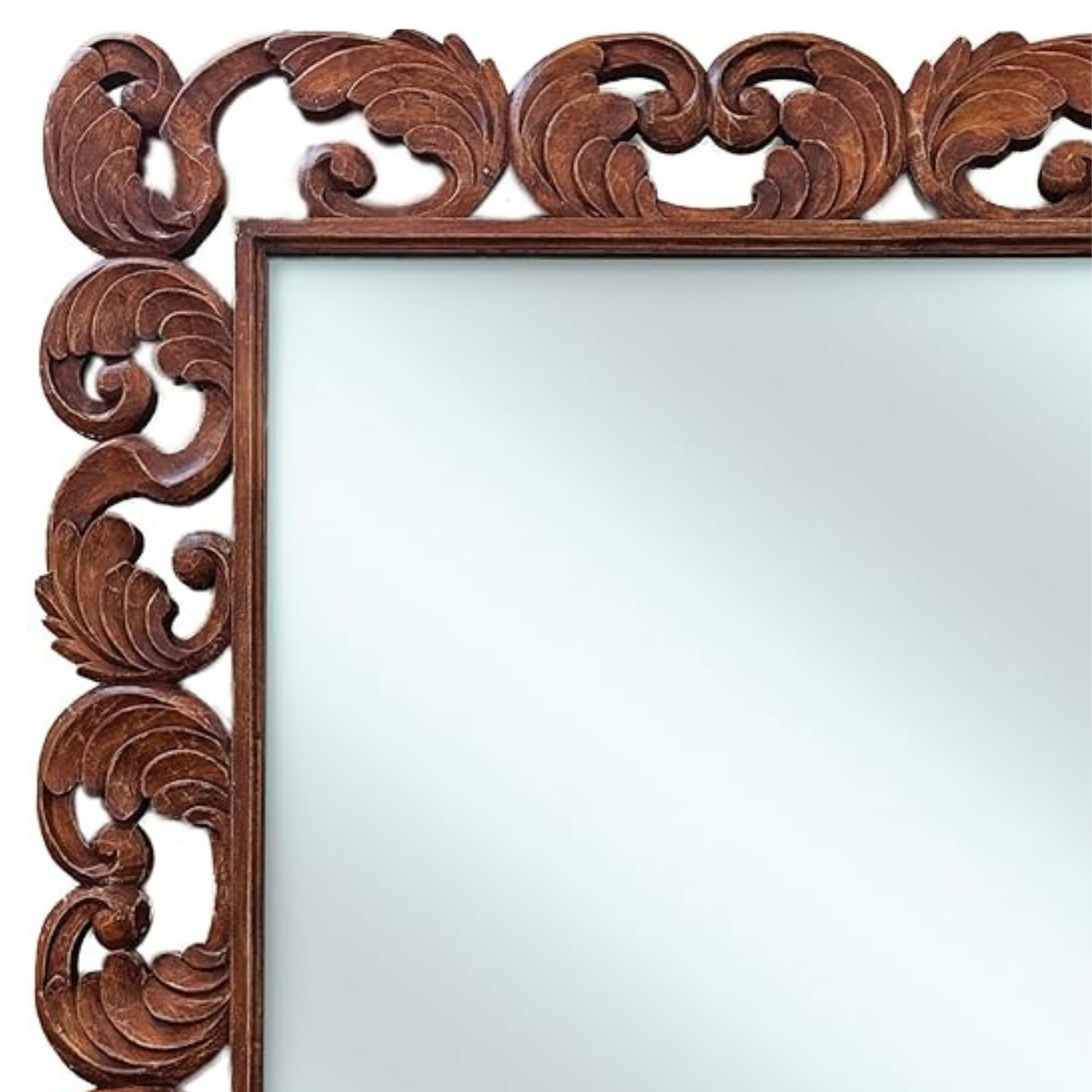 France Classic Mirror 180x140 | Brown, Bone