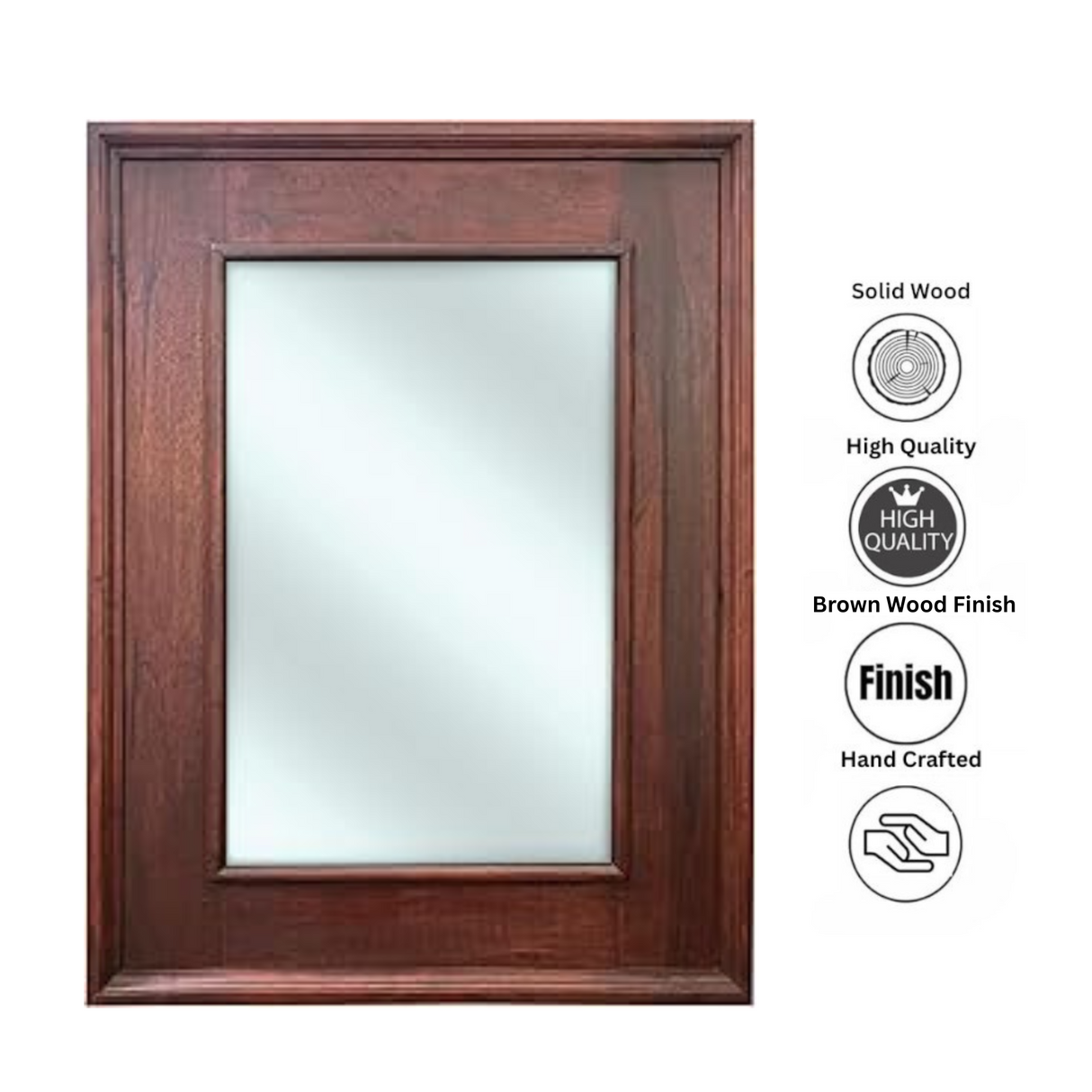 Barbie Floor Mirror 120x90cm | Brown Ornately Decorated Frame