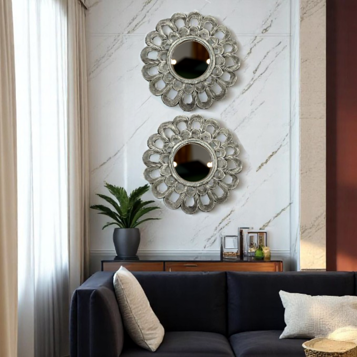 Marble Round Mirror | Bali Coffee