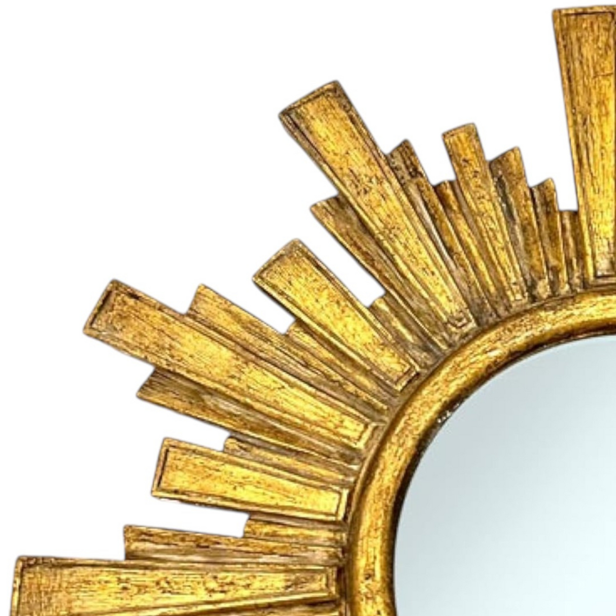 Sunblast Round Mirror | Gold Crack