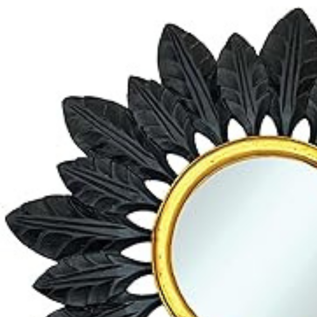 Catalina Mirror Round | Black & Gold Large Wall Mirror