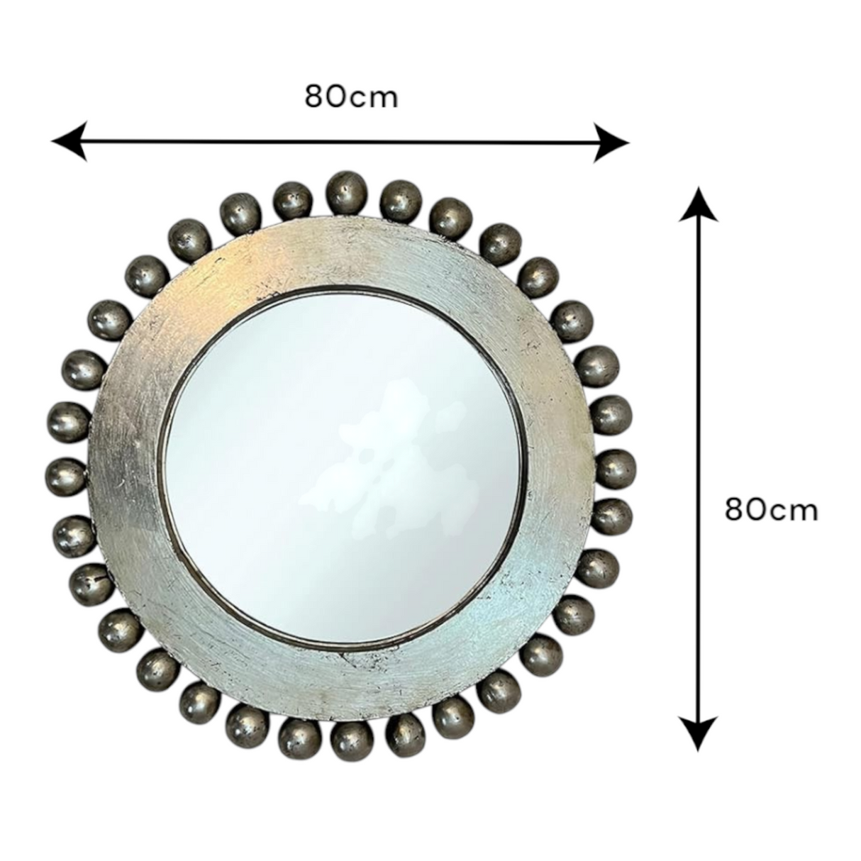 Durban Bowl Mirror | Silver Antique