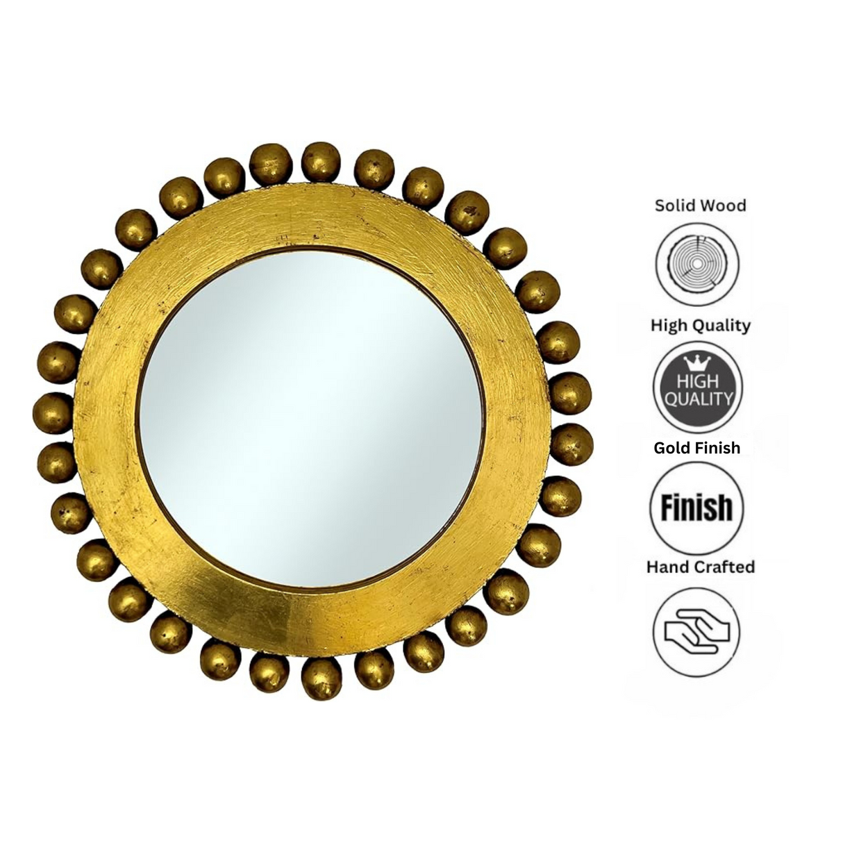 Durban Bowl Mirror | Gold Wash