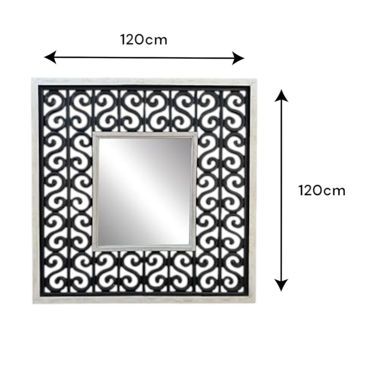 Frame Mirror | Large Hanging Wall Mirror with Decorated Frame