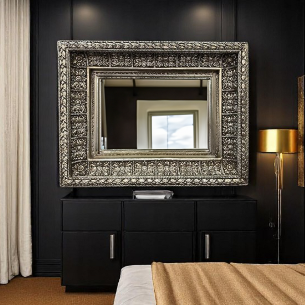 Silver Fancy Mirror 100x130cm