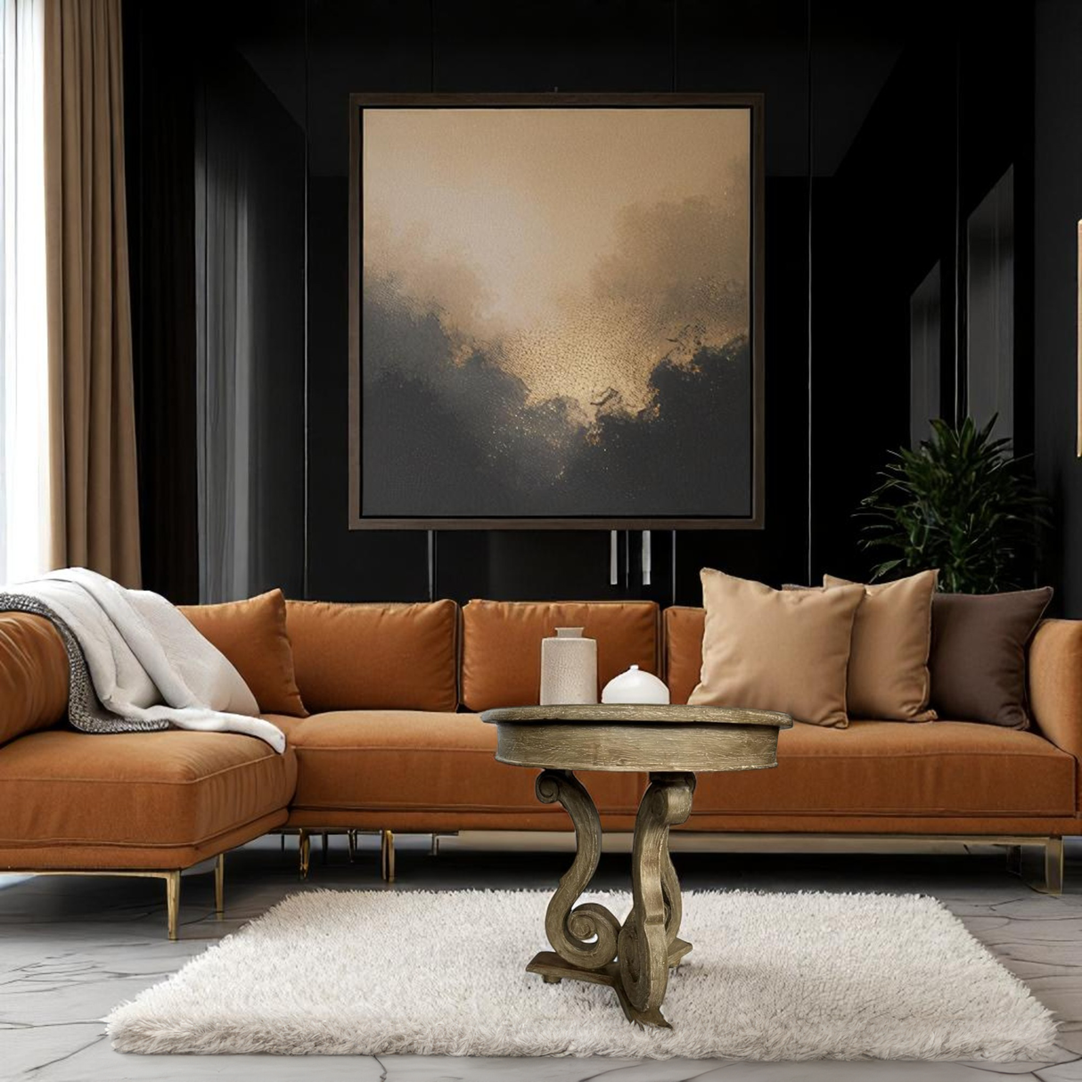 Florence Round Coffee Table 60cm | Aged Brown