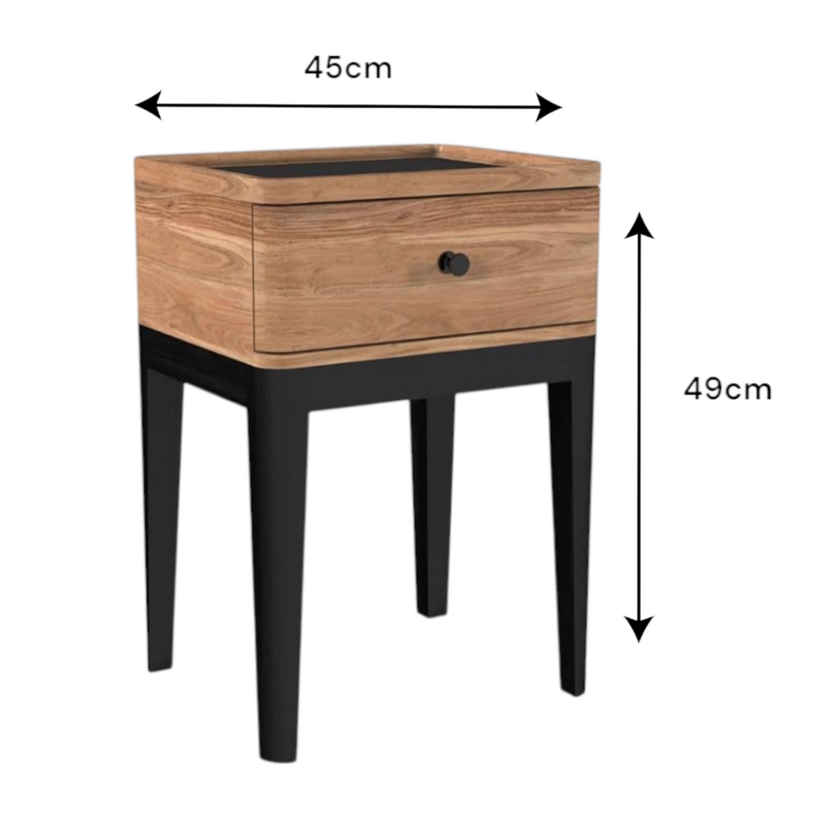 Bedside Pedestal | 1 Drawer 45x37x49cm