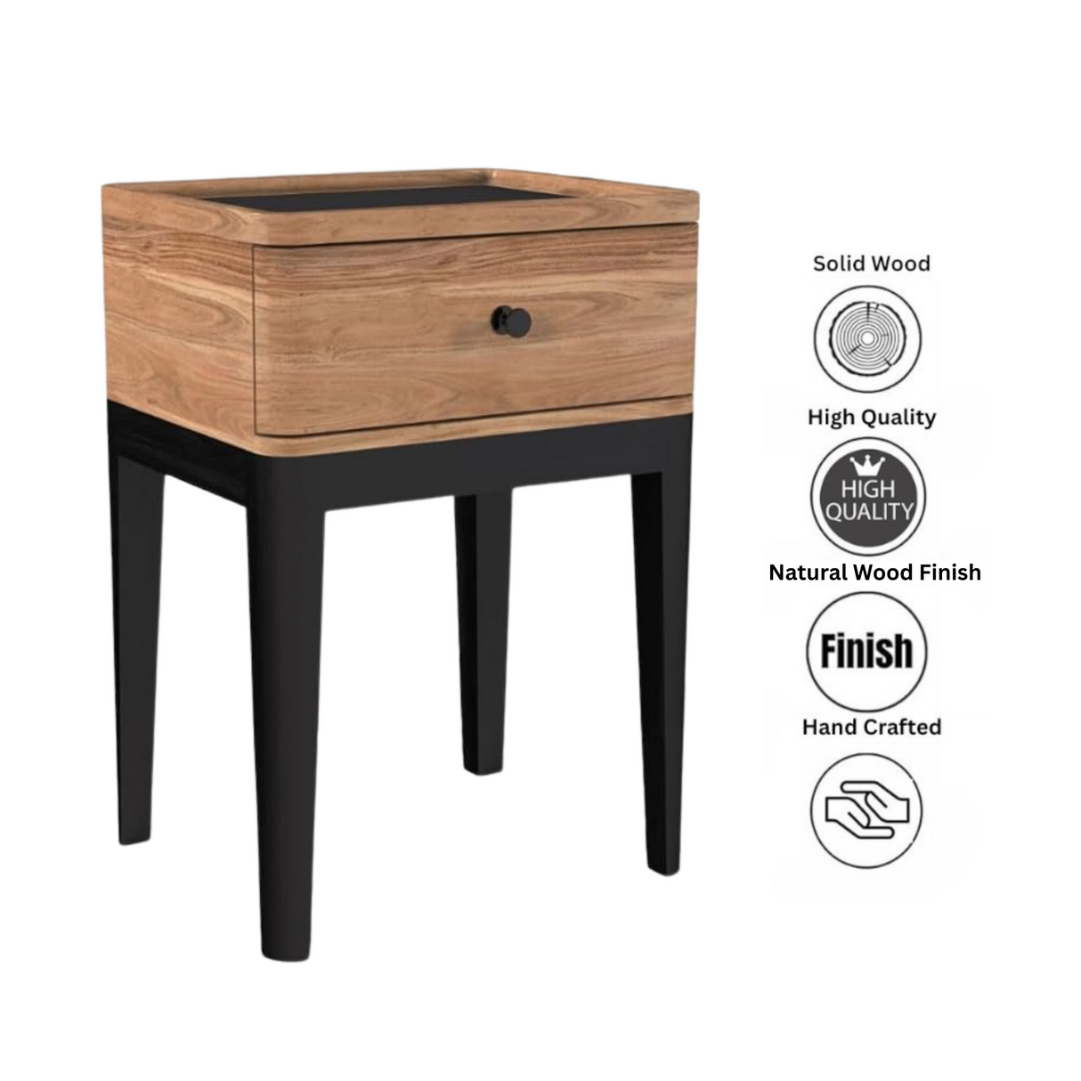 Bedside Pedestal | 1 Drawer 45x37x49cm