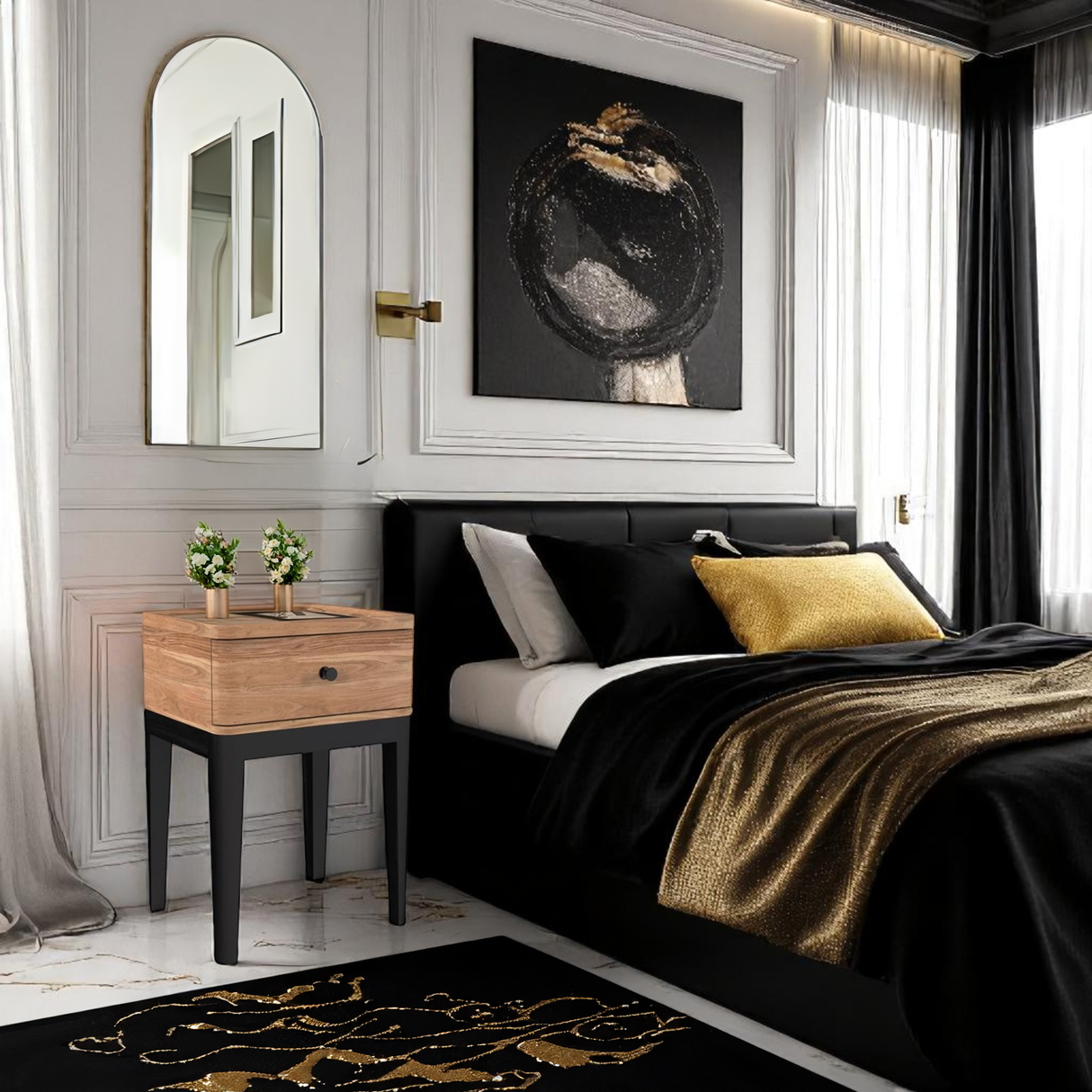 Bedside Pedestal | 1 Drawer 45x37x49cm