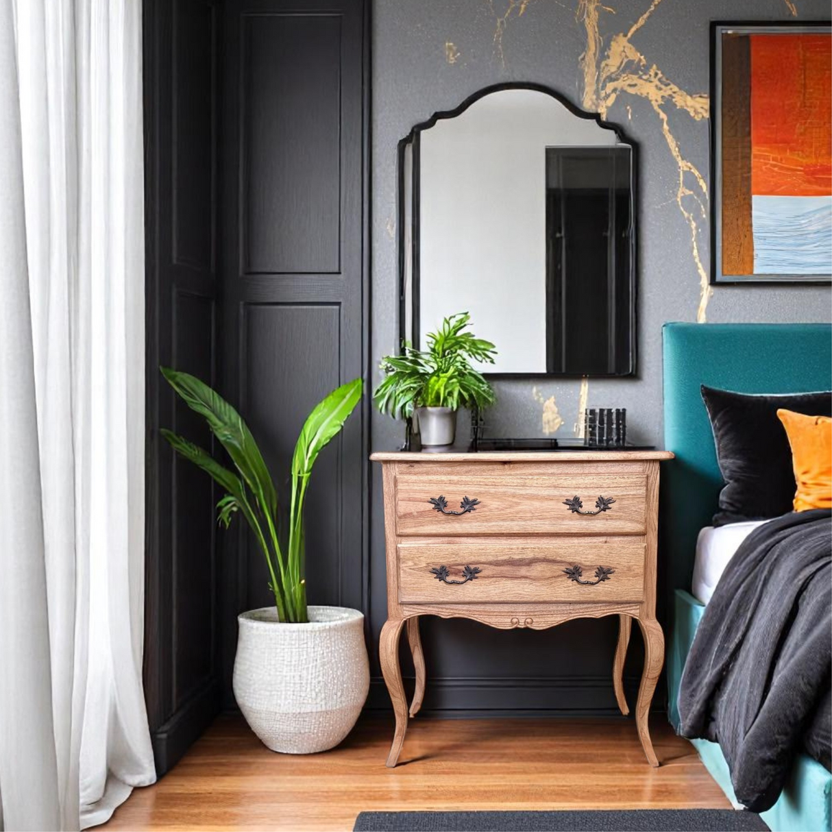 French Bedside Table | Natural