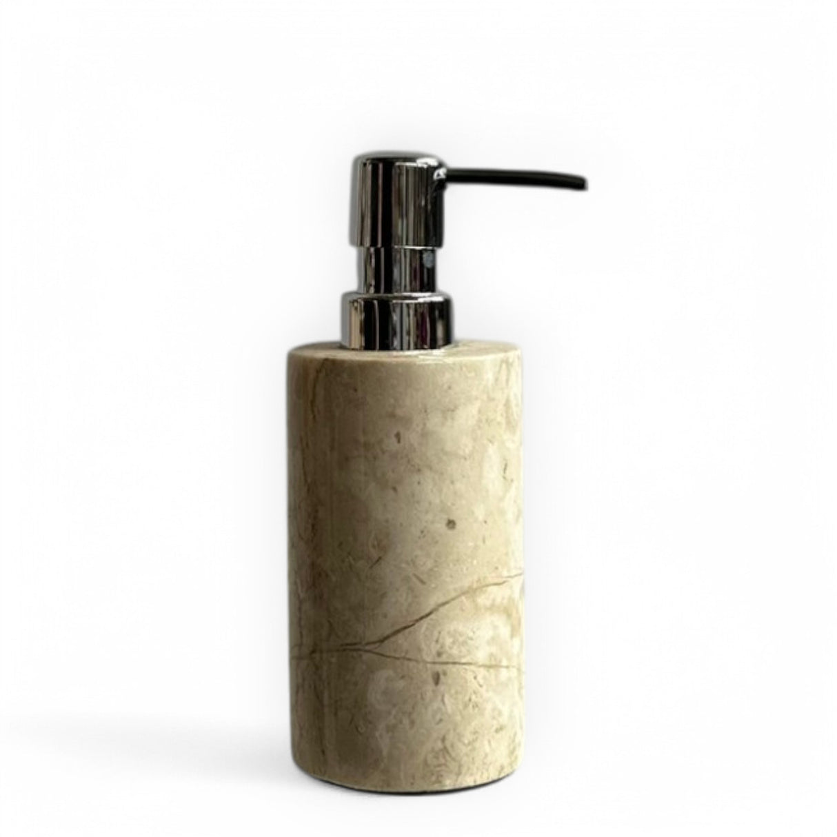 Natural Riverstone Soap Dispensers | Round, Cream