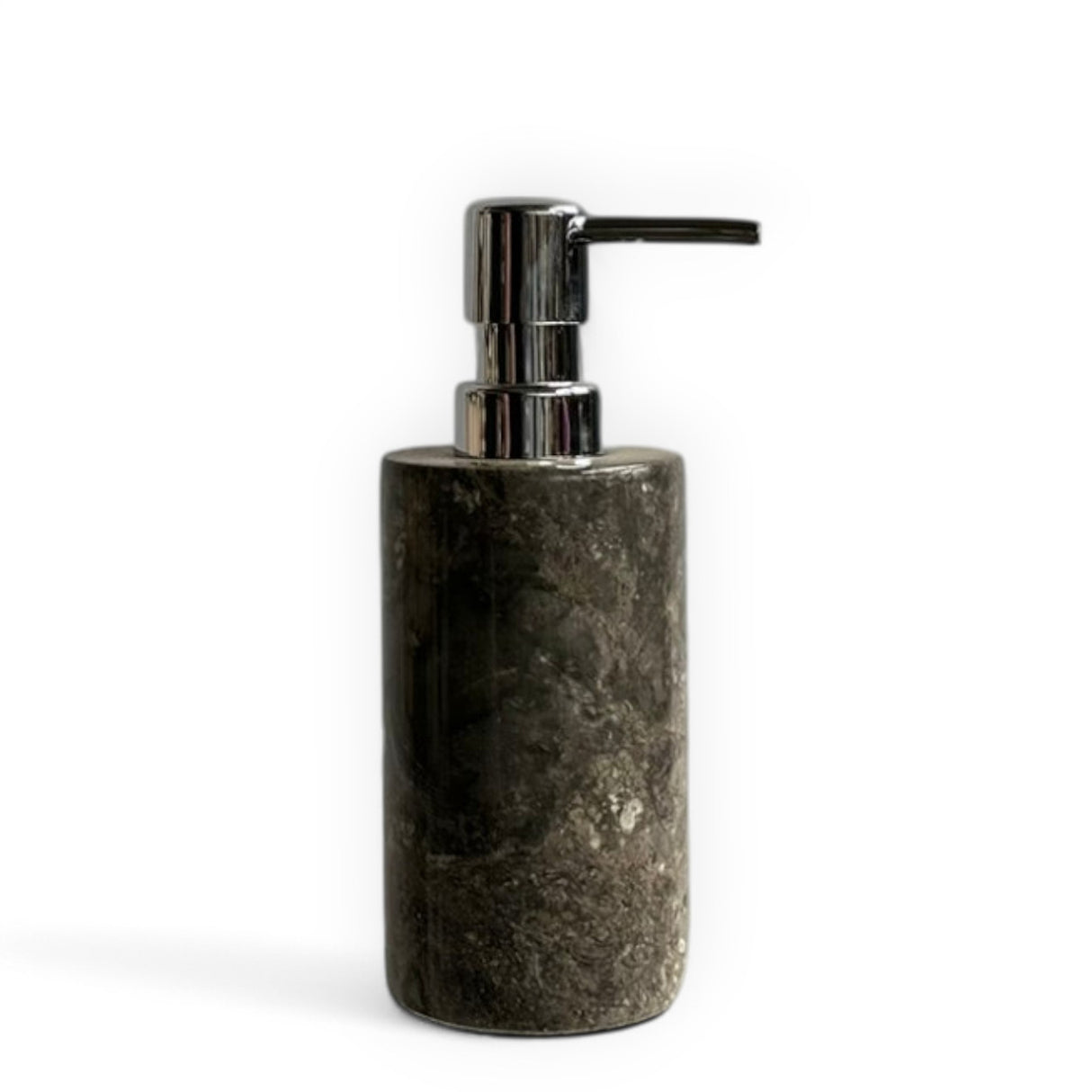 Natural Riverstone Soap Dispensers | Round, Stone Brown
