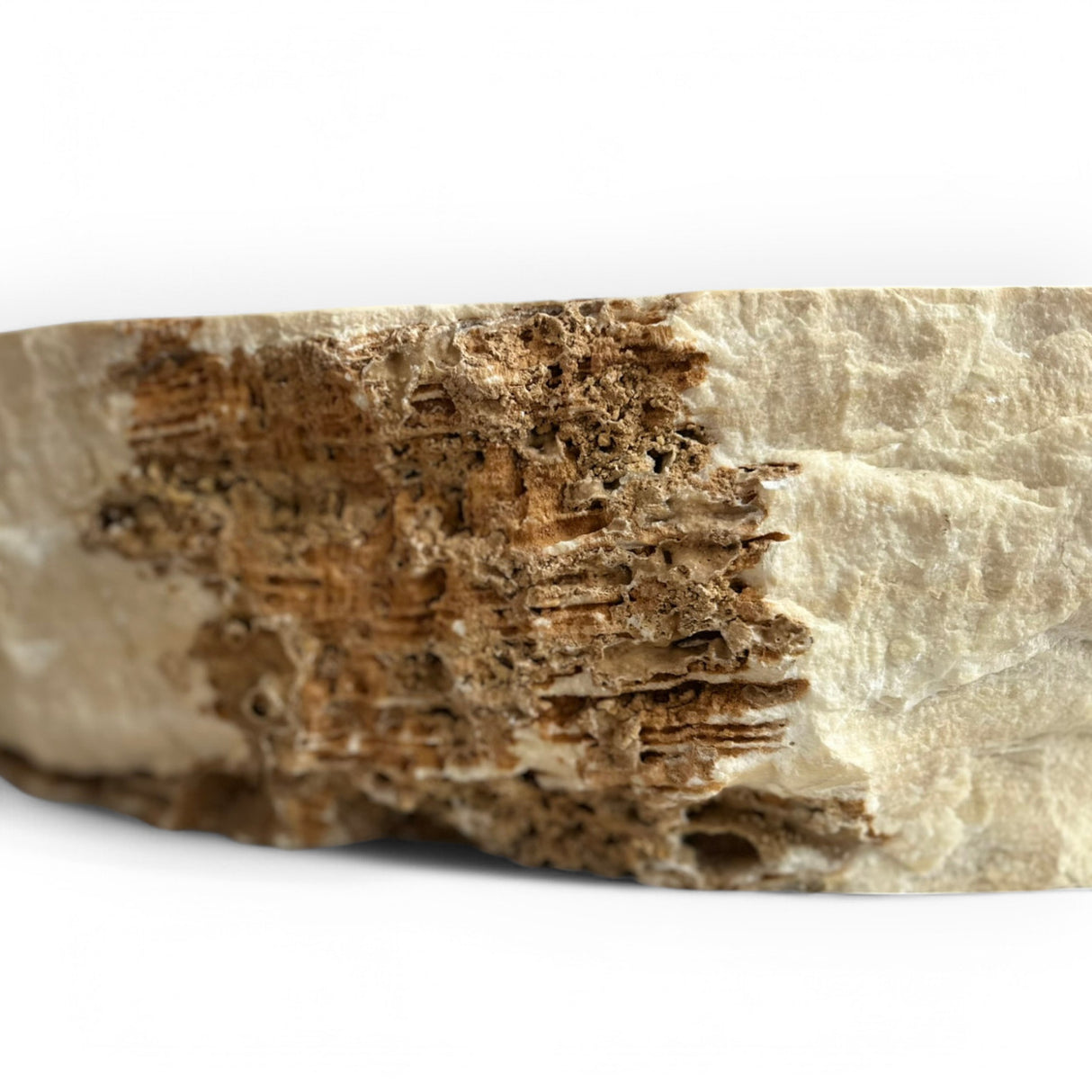 Indonesian Riverstone Basin/Sink - Cream, Marbled