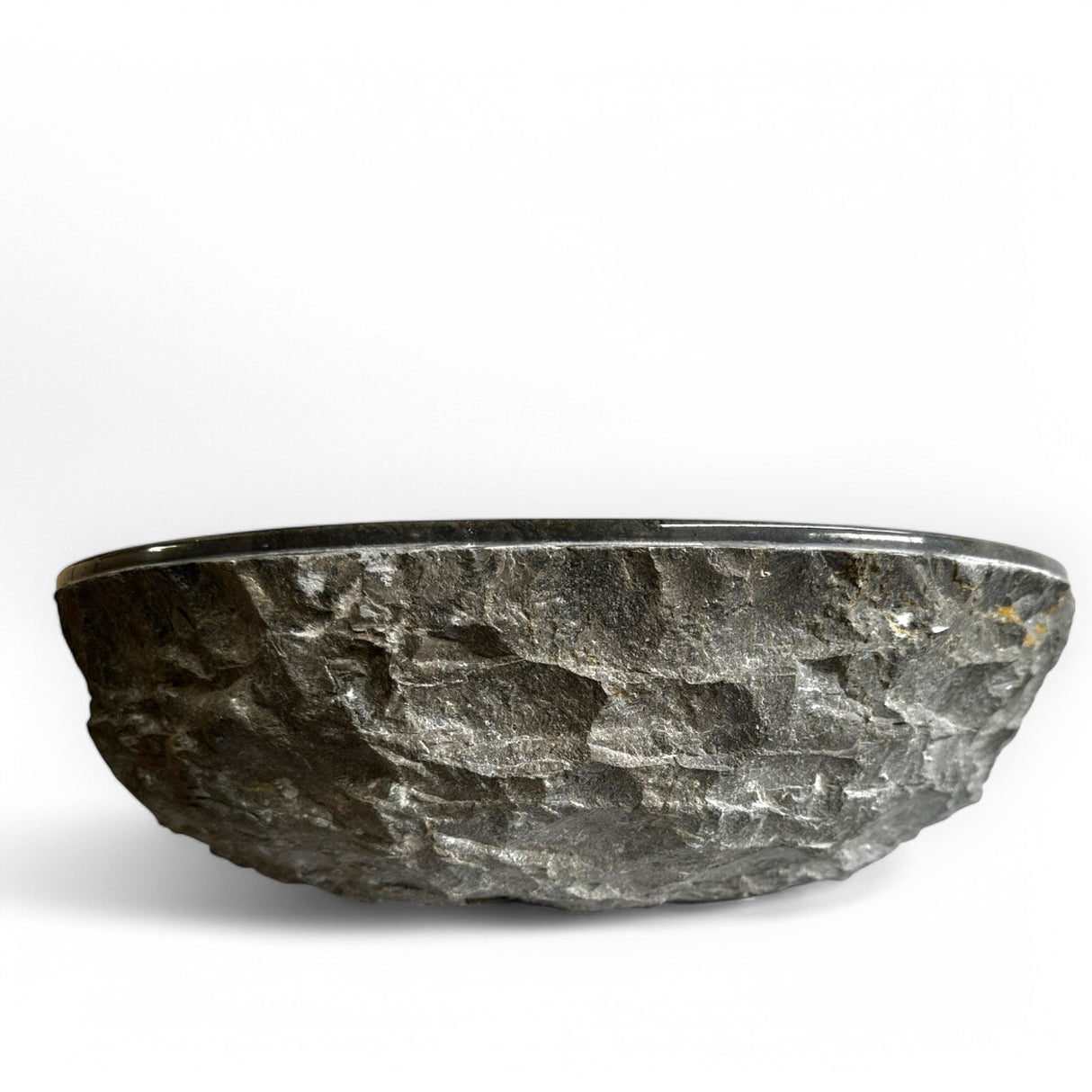 Indonesian Riverstone Basin/Sink - Charcoal, Marbled, Round 50cm